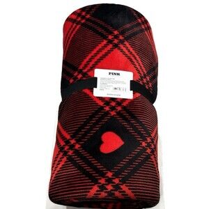 Pink Victoria's Secret 50 in x 60 in Plush Blanket New With Tag